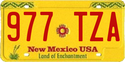 NM license plate 977TZA