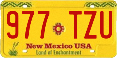 NM license plate 977TZU