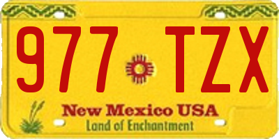 NM license plate 977TZX