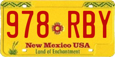NM license plate 978RBY