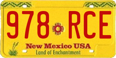 NM license plate 978RCE