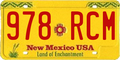 NM license plate 978RCM