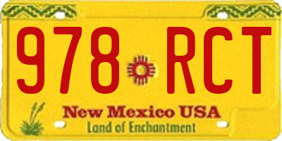 NM license plate 978RCT