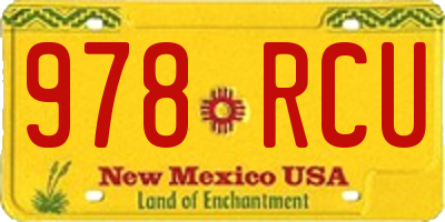 NM license plate 978RCU
