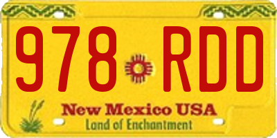 NM license plate 978RDD