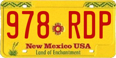NM license plate 978RDP
