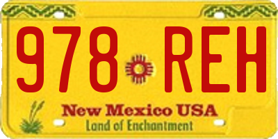 NM license plate 978REH