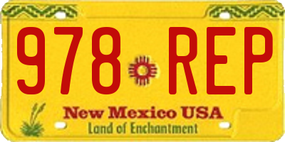NM license plate 978REP