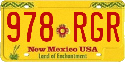 NM license plate 978RGR