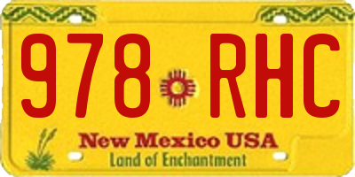 NM license plate 978RHC