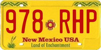 NM license plate 978RHP