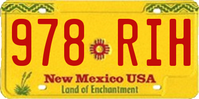 NM license plate 978RIH