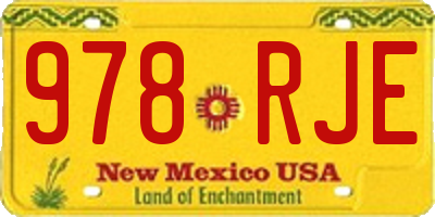 NM license plate 978RJE