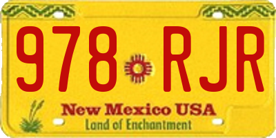 NM license plate 978RJR