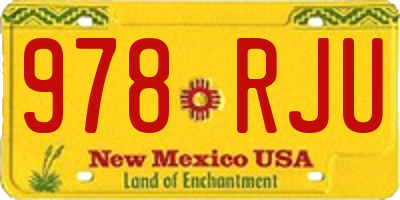 NM license plate 978RJU