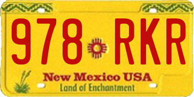 NM license plate 978RKR