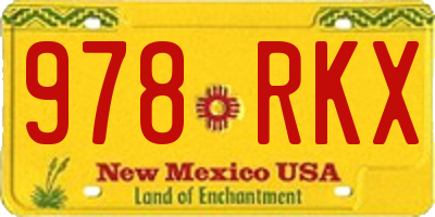 NM license plate 978RKX
