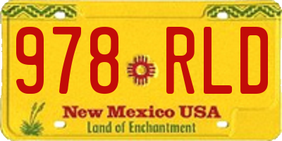 NM license plate 978RLD