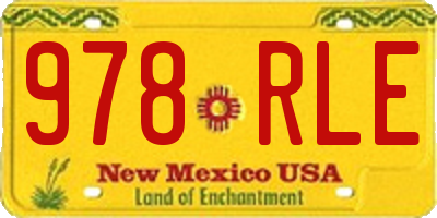 NM license plate 978RLE
