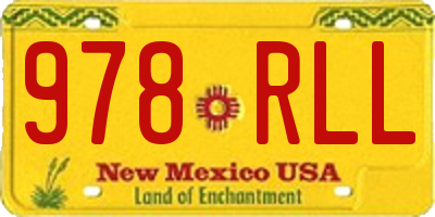 NM license plate 978RLL