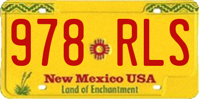 NM license plate 978RLS
