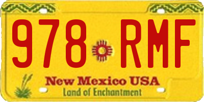 NM license plate 978RMF