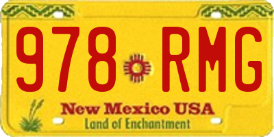 NM license plate 978RMG