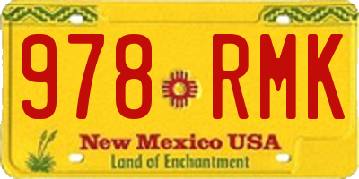 NM license plate 978RMK