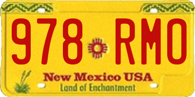 NM license plate 978RMO