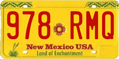 NM license plate 978RMQ