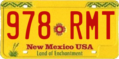 NM license plate 978RMT