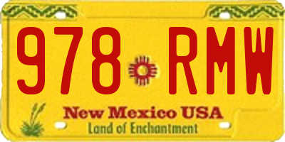 NM license plate 978RMW