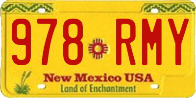 NM license plate 978RMY