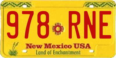 NM license plate 978RNE