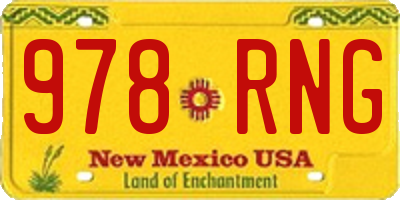 NM license plate 978RNG
