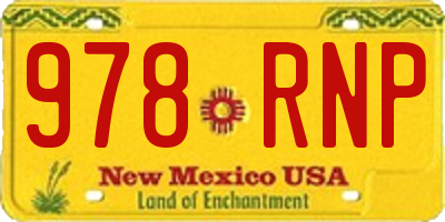 NM license plate 978RNP