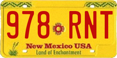 NM license plate 978RNT