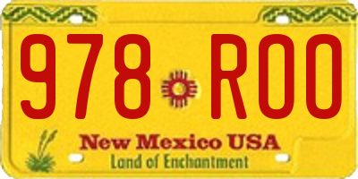 NM license plate 978ROO