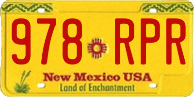 NM license plate 978RPR
