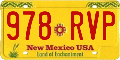 NM license plate 978RVP