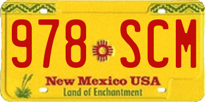 NM license plate 978SCM