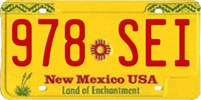 NM license plate 978SEI