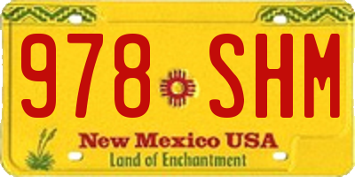 NM license plate 978SHM