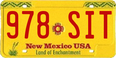 NM license plate 978SIT