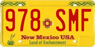 NM license plate 978SMF