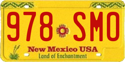 NM license plate 978SMO