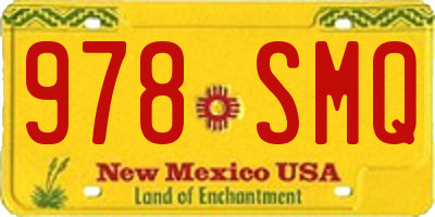 NM license plate 978SMQ