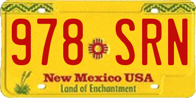 NM license plate 978SRN