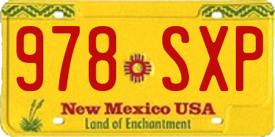 NM license plate 978SXP