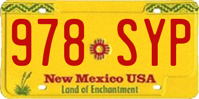 NM license plate 978SYP